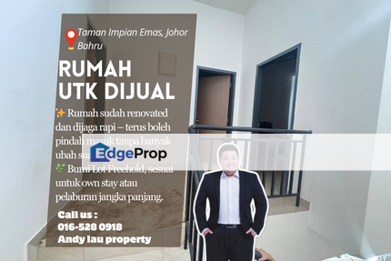 Iconia (Impian Emas) / Skudai / Johor Bahru / Johor / Double Storey Terrace / Freehold Bumi Lot / RM850K – Renovated & Gated Guarded, Johor, Skudai