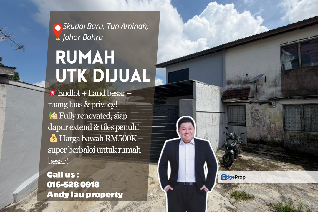 Skudai Baru (Tun Aminah) / Skudai / Johor Bahru / Johor / Double Storey Low Cost Endlot / RM468K – Fully Renovated + Extra Land, Johor, Skudai