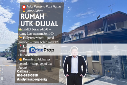 Pulai Perdana Park Home / Skudai / Johor Bahru / Johor / Double Storey Endlot / RM750K – Renovated + Freehold + G&G, Johor, Skudai
