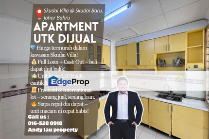 Skudai Villa Apartment / Skudai / Johor Bahru / Johor / RM328K – Full Loan + Cash Out Unit, Johor, Skudai