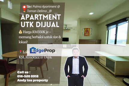 Seri Palma Apartment / Taman Delima / Tebrau / Johor Bahru / Johor / RM350K – Spacious 1,540 sqft + Unique Private Space, Johor, Johor Bahru