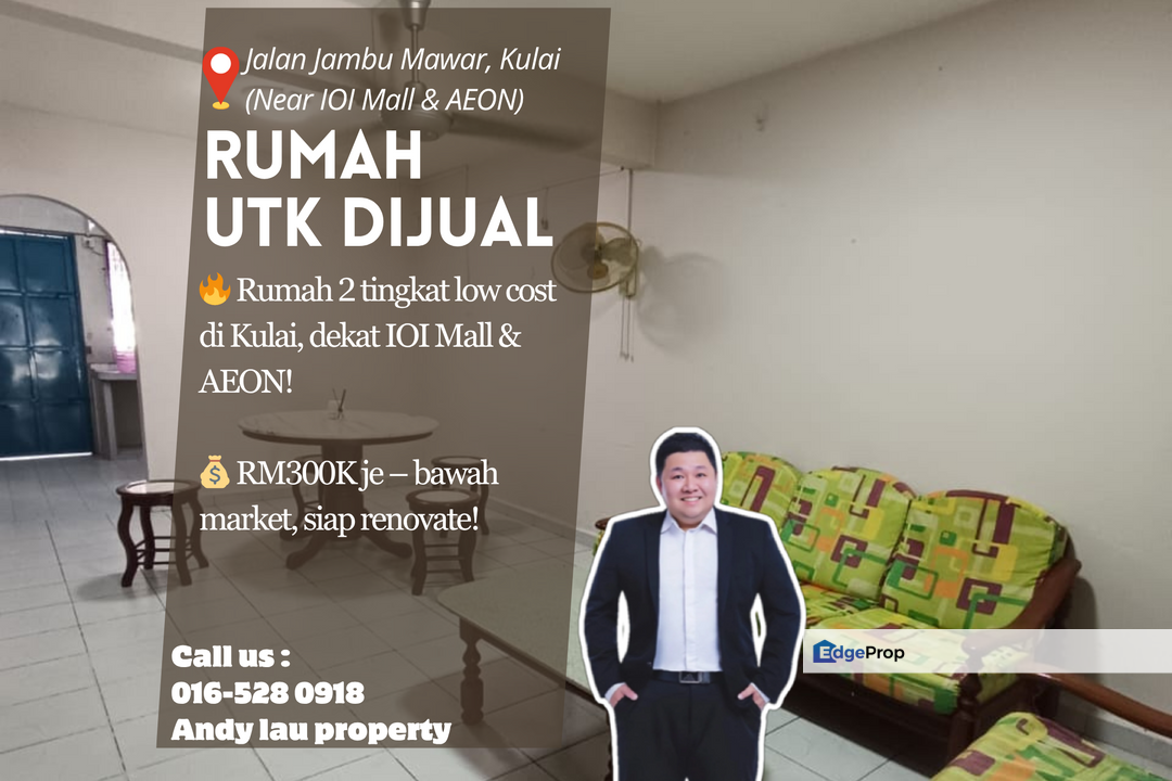 Kulai / 2 Storey Low Cost Terrace / RM300K – Freehold + Extended Unit, Johor, Kangkar Pulai