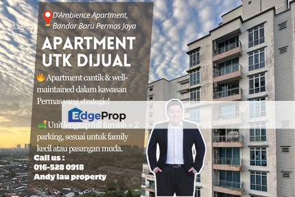 Permas Jaya / D’Ambience Apartment / Senibong / Johor Bahru / Johor / RM450K – Fully Furnished + 2 Carpark + Gated & Guarded!, Johor, Permas Jaya/Senibong