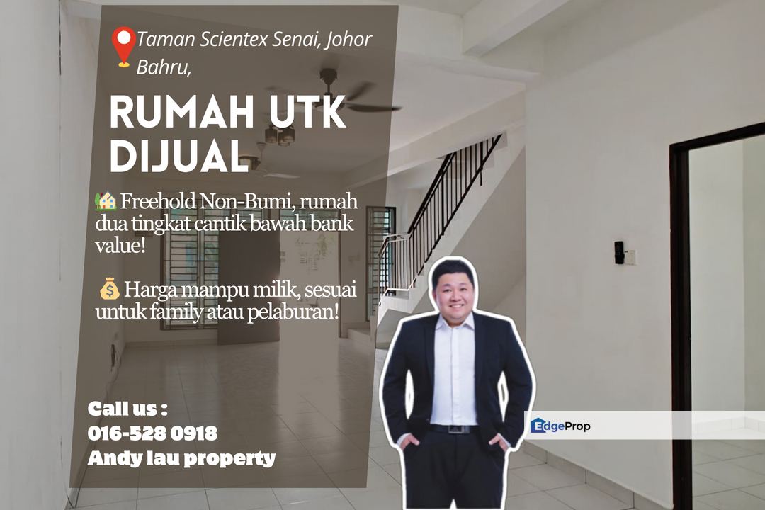 Taman Scientex Senai / Double Storey Terrace / RM450K – Freehold + Below Bank Value + Strategic Location!, Johor, Senai