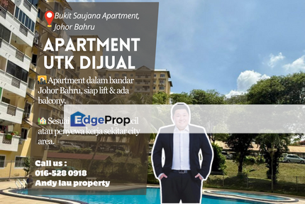 Bukit Saujana Apartment / JB Town / RM318K – End Lot Unit + Lift + Gated & Guarded!, Johor, Johor Bahru