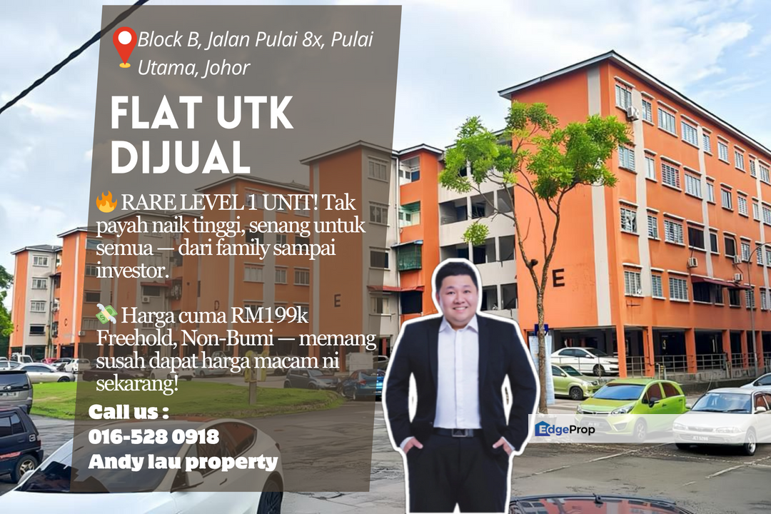 Pulai Utama Flat / Pulai / Mutiara Rini / Skudai / Johor Bahru / Taman Universiti / Level 1 / RM199K – Renovated + Great ROI!, Johor, Skudai