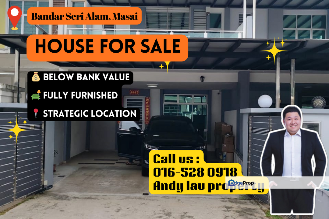 Bandar Seri Alam / 2 Storey Terrace House / RM599K / Fully Furnished + Below Bank Value, Johor, Masai