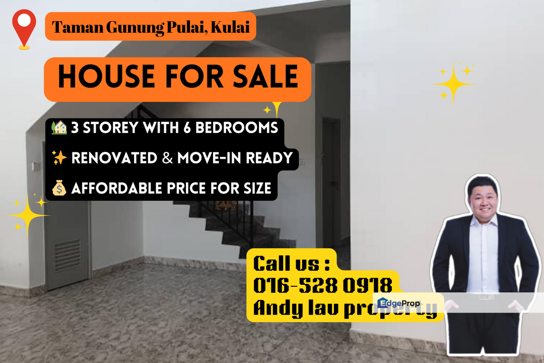  Kulai / 3 Storey Terrace / RM590K / Renovated Family Home, Johor, Kulai