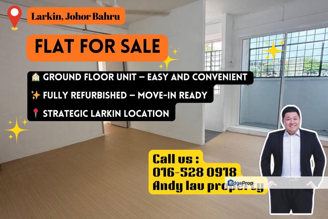 Larkin / Flat Unit / RM225K / Fully Refurbished , Johor, Johor Bahru