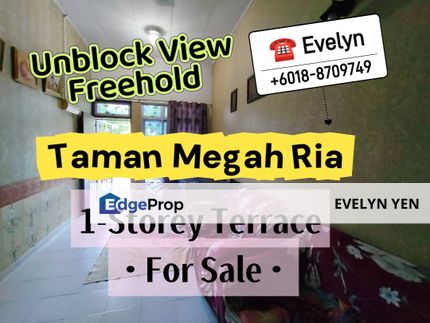 Taman Megah Ria @ Jalan Mersawa, 1-Storey Terrace House, Freehold, Unblock View., Johor, Masai