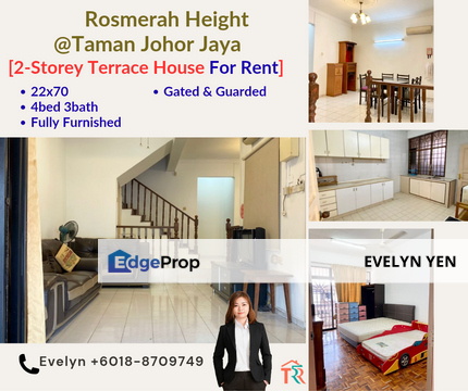Rosemerah Heights , 2-Storey Terrace House, Fully Furnished., Johor, Johor Bahru