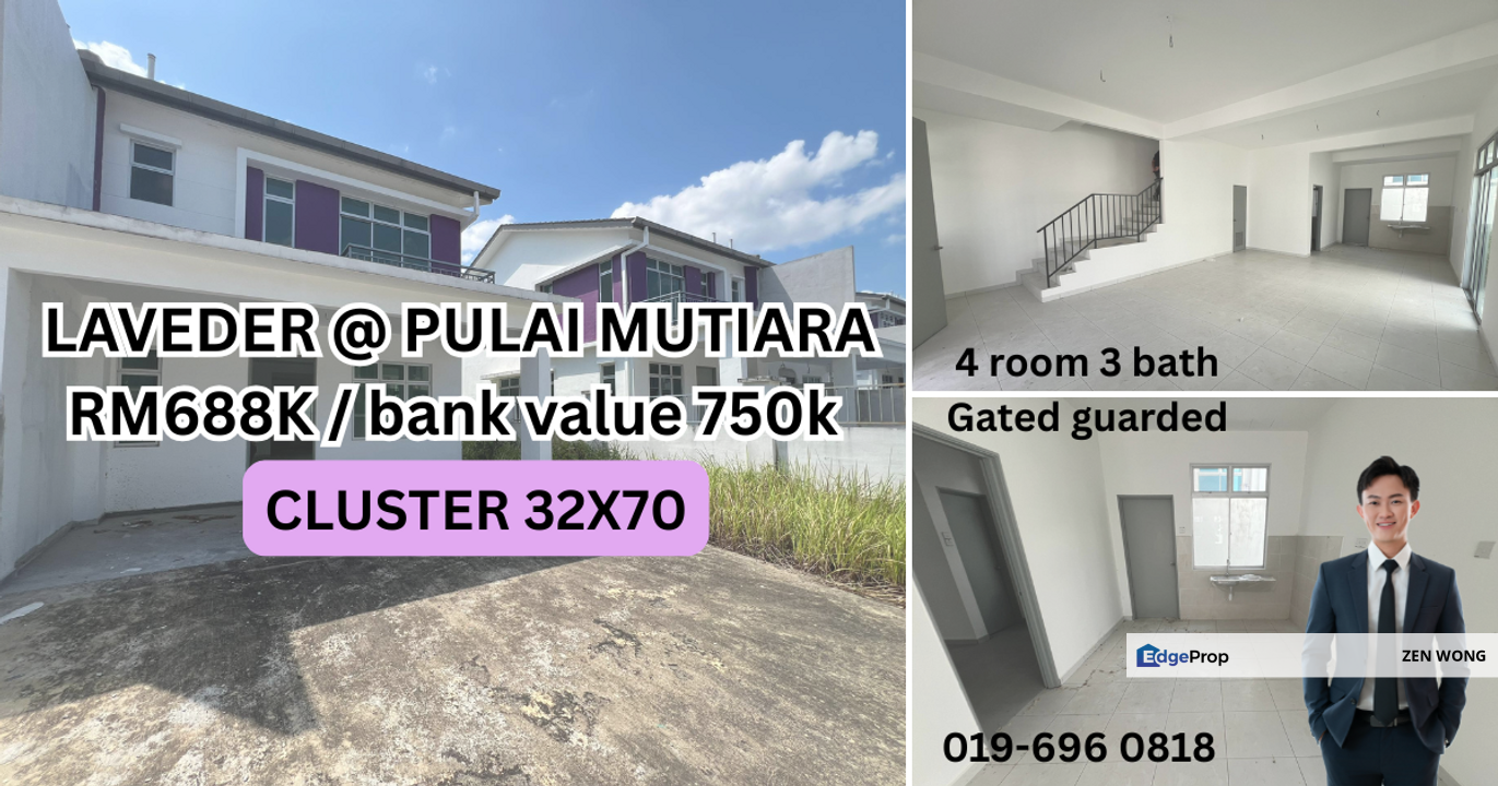 Taman Pulai Mutiara @ Scientex Pulai , cluster Lavender 32x70 for sale Full loan, Johor, 