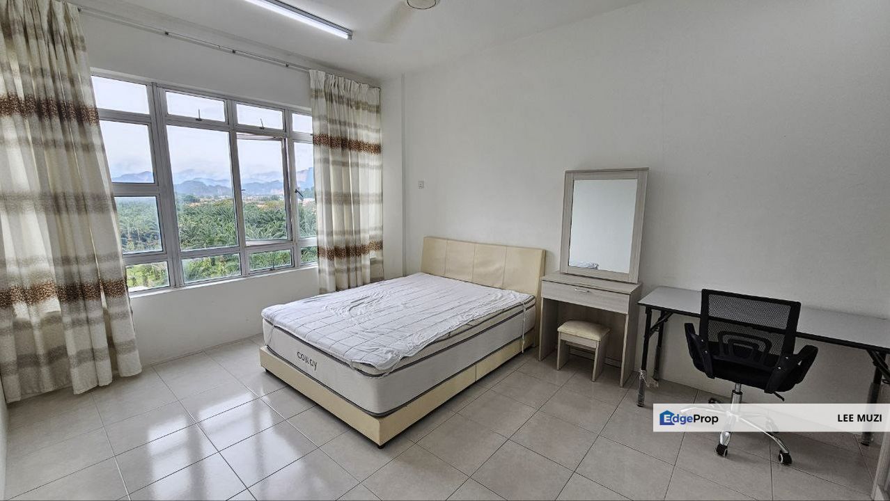 BELOW MARKET VALUE!!! PARTIALLY FURNISHED TECOMA CONDO @ BOTANI IPOH – GATED & GUARDED | NICE VIEW | CAR PARK INCLUDED | LOW DENSITY | FOR SALE, Perak, Ipoh