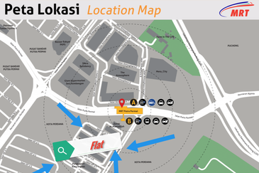 Seri Kembangan, Flat Lama, Pangsapuri Mawar Jaya, Walking MRT