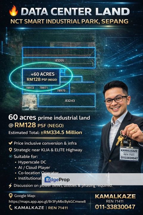 SEPANG NCT SMART INDUSTRIAL PARK, DATA CENTER LAND , Selangor, Sepang