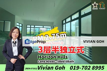 Horizon Hills The Cove 3 Storey Semi-D House For Sale, Johor, Nusajaya