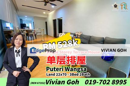 Puteri Wangsa Single Storey Terrace House For Sale, Johor, Ulu Tiram