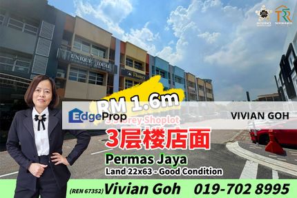 Permas Mall 3 Storey Shoplot For Sale, Johor, Johor Bahru