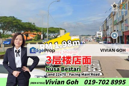 Nusa Bestari 3 Storey Shoplot For Sale, Johor, Johor Bahru