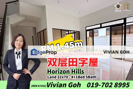 Horizon Hills The Canal Garden South Double Storey Cluster House For Sale, Johor, 