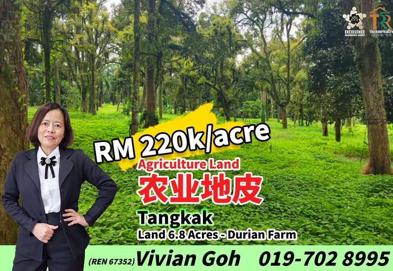 Tangkak 6.8 Acres Agriculture Land For Sale