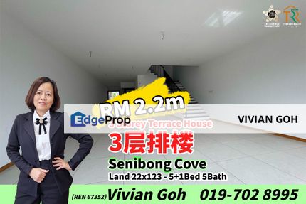 Senibong Cove 3 Storey Terrace House For Sale, Johor, Masai