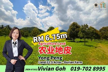 Yong Peng 22.5 Acres Agriculture Land For Sale