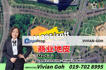 Medini 2.25 Acres Commercial Land For Sale, Johor, Johor Bahru