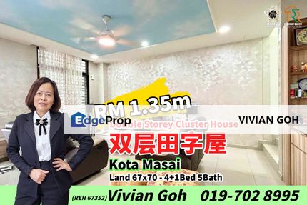 Eco Tropics Double Storey Cluster House For Sale, Johor, Masai