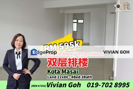 Kota Masai Double Storey Terrace House For Sale, Johor, Pasir Gudang