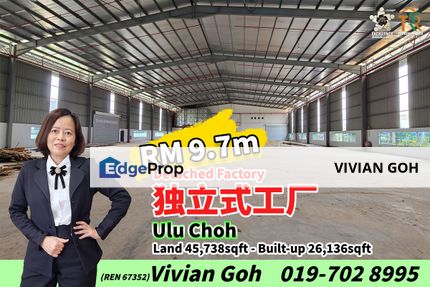 Ulu Choh Detached Factory For Sale, Johor, Kangkar Pulai