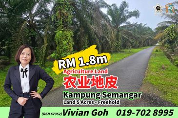 Kampung Semangar 5 Acres Agriculture Land For Sale