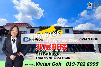 Sri Bahagia Double Storey Terrace House For Sale, Johor, Johor Bahru