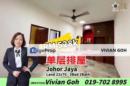Johor Jaya Single Storey Terrace House For Sale, Johor, Johor Bahru