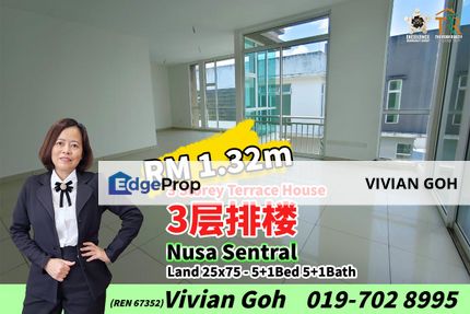 Nusa Sentral 3 Storey Terrace House For Sale, Johor, 
