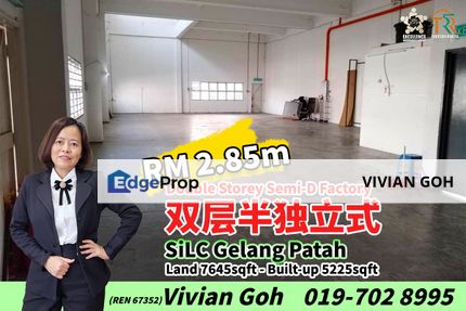 SiLC Gelang Patah Double Storey Semi-D Factory For Sale, Johor, Gelang Patah
