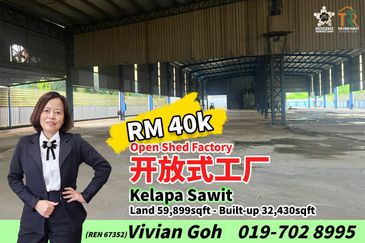 Kelapa Sawit Open Shed Factory For Rent