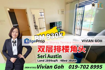 Seri Austin Double Storey Terrace House Corner Lot For Sale, Johor, Johor Bahru
