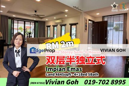 Impian Emas Double Storey Semi-D House For Sale, Johor, Skudai