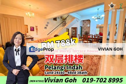 Pelangi Indah Double Storey Terrace House For Sale, Johor, Ulu Tiram