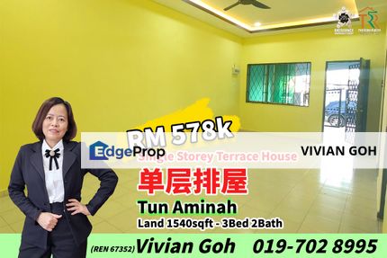 Tun Aminah Double Storey Terrace House For Sale, Johor, Skudai