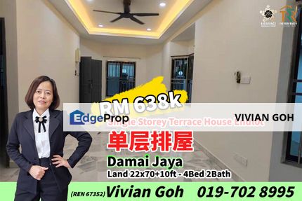 Damai Jaya Single Storey Terrace House For Sale, Johor, Skudai