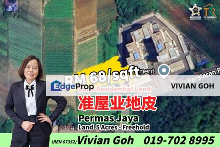 Permas Jaya Zone Residential Land For Sale, Johor, Johor Bahru