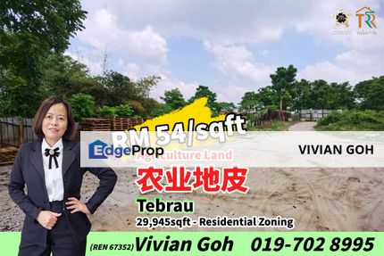 Tebrau Agriculture Land For Sale, Johor, Johor Bahru