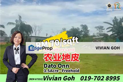 Dato Onn Agriculture Land For Sale, Johor, Johor Bahru