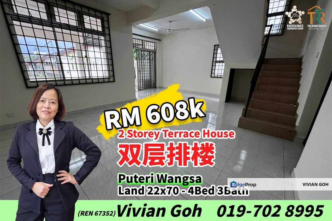 Puteri Wangsa - 2 Storey Terrace House For Sale, Johor, Ulu Tiram
