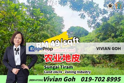 Sungai Tiram Agriculture Land For Sale, Johor, Ulu Tiram