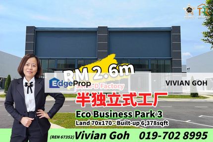 Eco Business Park 3 - Semi-D Factory For Sale, Johor, Masai