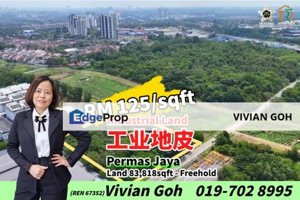Permas Jaya Industrial Land For Sale, Johor, Masai