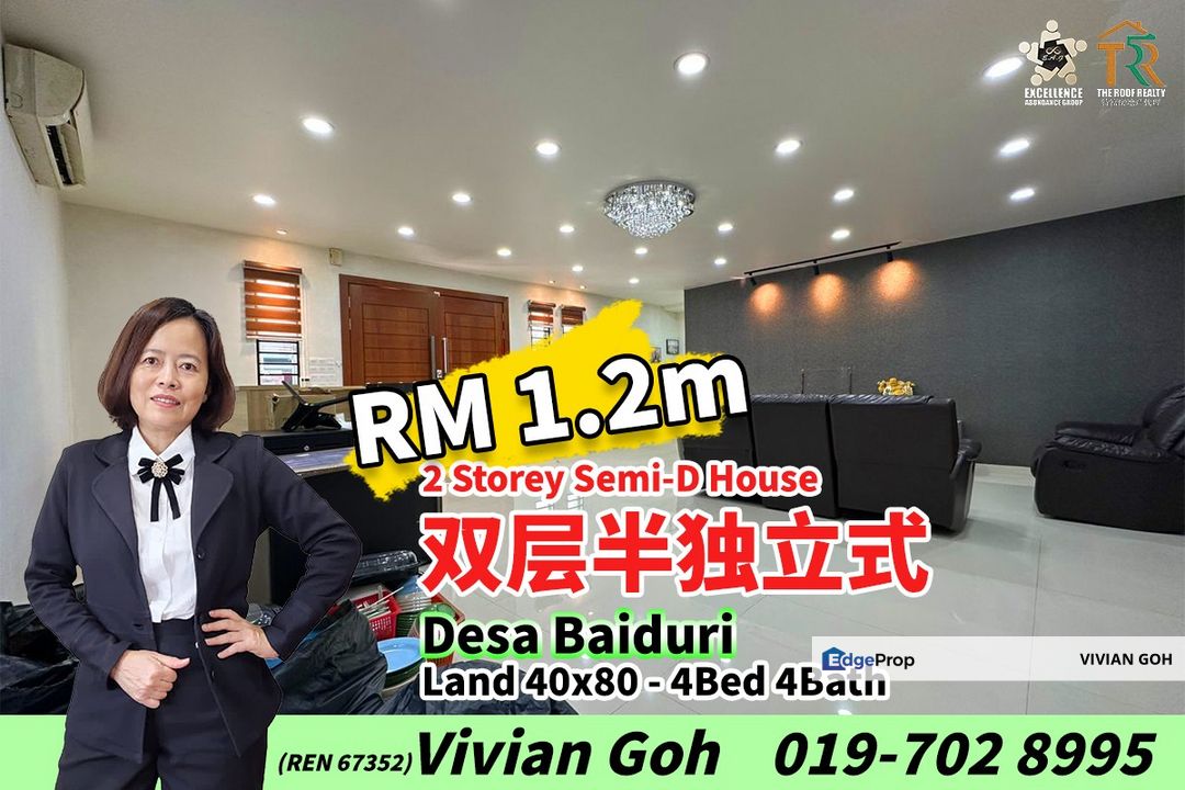 Desa Baiduri - 2 Storey Semi-D House For Sale, Johor, Kulai